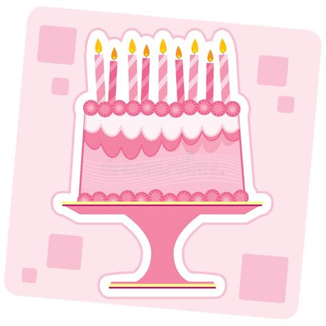 Pink Birthday Cupcake Stock Vector Illustration Of Snack 17947214