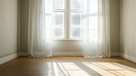 Sunlight Streaming Through A Window In An Empty Room Stock Illustration