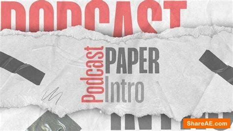 Videohive Paper Style Podcast Intro Free After Effects Templates