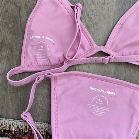 Pink Pacsun Bikini Xs Top And Bottom Adjustable Depop