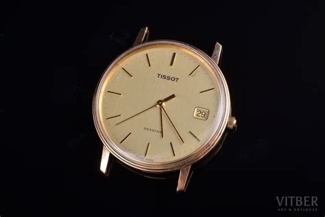 Наручные часы, "Tissot", кварцевый механизм, Швейцария, золото, 19.90 г ...