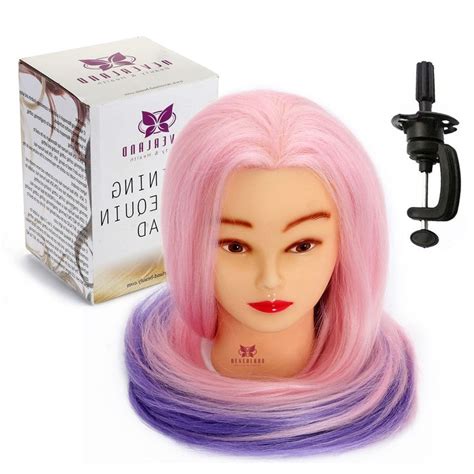 Salon Hairdressing Training Head 24 100 Synthetic Hair Colorful