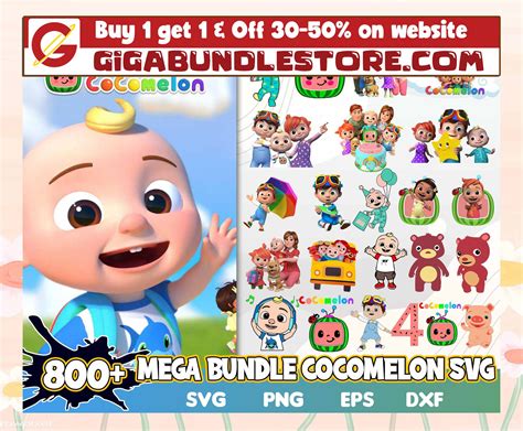 Cocomelon Svg Bundle Cocomelon Clipart Cocomelon Party Etsy