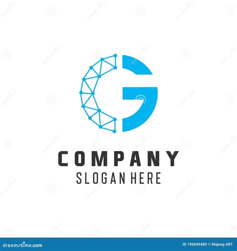 Letter G Logo Design Template C G Technology Abstract Stock Vector