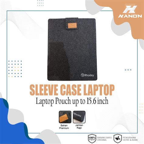 Jual Sleeve Case Tas Pelindung Laptop Macbook Kain Tebal Dark Grey