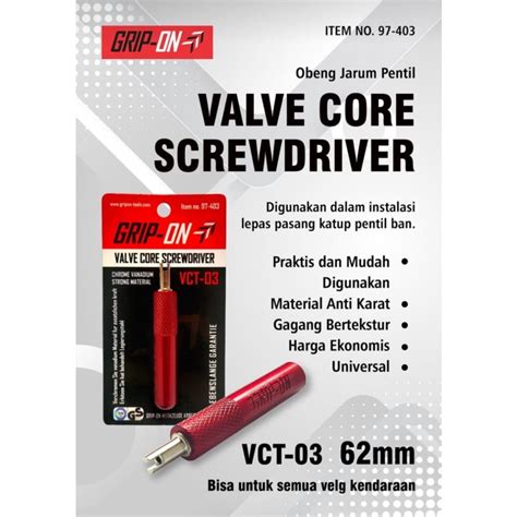 Jual GRIP ON Pembuka Pentil Ban Motor Mobil VCT 03 Gagang Merah