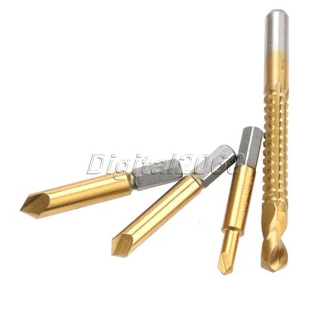 4pcs/set HSS Broken Screw Extractor Set 1# 2# 3# Damaged Screw Stud ...