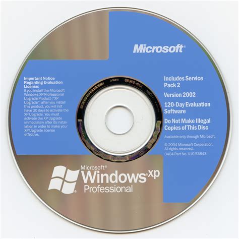 Windows Xp Professional Sp Evaluation Copy Cd Rom Microsoft