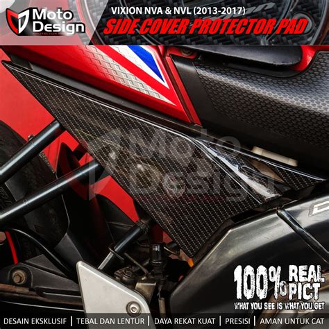 Jual Stiker Timbul Carbon Protector Pad Side Cover Filter Vixion NVL