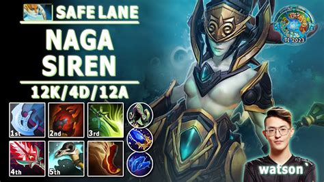 Naga Siren Safe Lane Carry 7 34d Ti 2023 Watson` Pos 1 Naga Play Dota 2 Gameplay Youtube