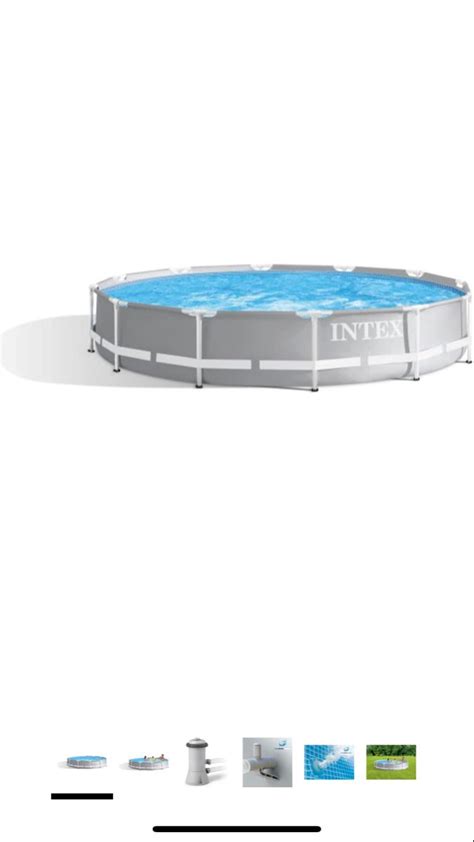 Intex 26711eh 12 Foot X 30 Inch Prism Frame Round Above Ground Outdoor Backyard Swimming Pool