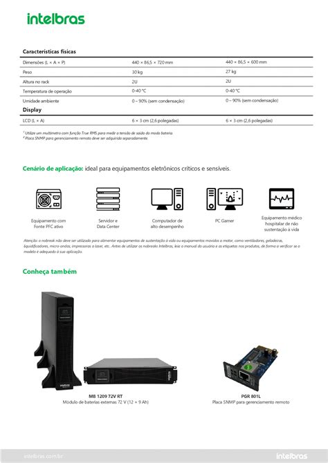 Nobreak Online Rack Torre Monovolt DNB 3 0 KVA RT 220v Intelbras