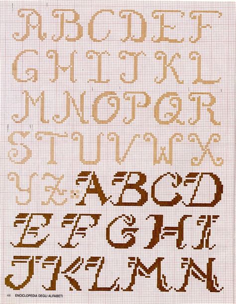 A Cross Stitch Book With Letters And Numbers