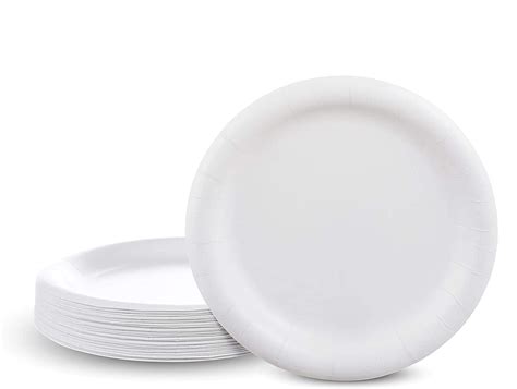 100 Count White Heavy Duty Disposable Paper Plates 9 Inch By