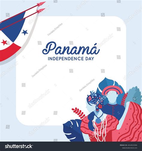 Vectors Editable Banner Panama Independence Day Stock Vector Royalty