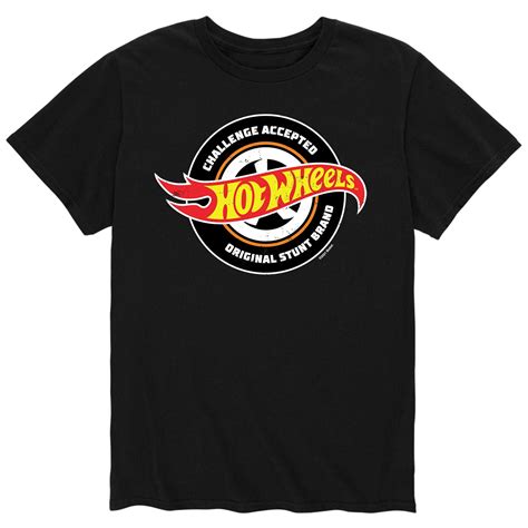Hot Wheels Adult Men S Short Sleeve Graphic Tee Challenge Accepted Apparel Clothing Walmart