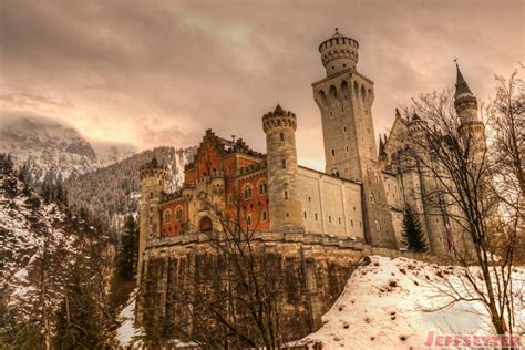 Front View of Neuschwanstein Castle in Winter - Jeffsetter