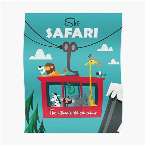 Ski Safari Poster Poster For Sale By GAGodel Redbubble