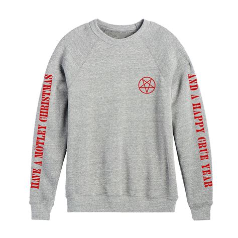 Motley Christmas Heather Grey Crewneck Motley Crue Store