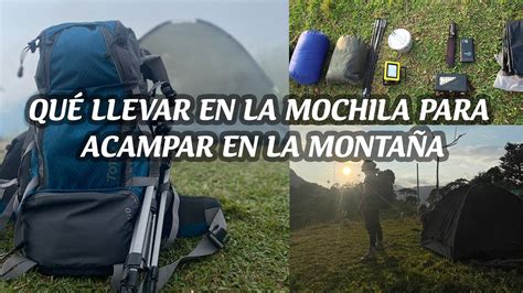 Camping Herramientas BÁSICAS para Acampar en la MONTAÑA Qué llevar