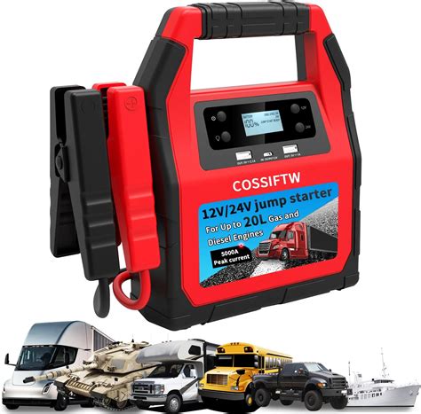 Cossiftw 5000a Jump Starter For Various Vehicles12vand24v Battery