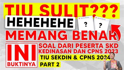 Soal Cpns 2024 Tiu Terbaru Youtube