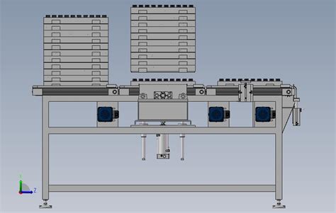 自动拆跺码垛料盘输送线solidworks 2016模型图纸下载 懒石网