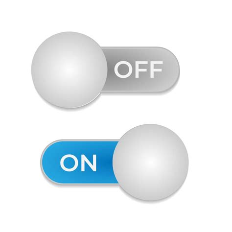 Off And On Button Switch Vector white and blue Design 20294025 Vector ...