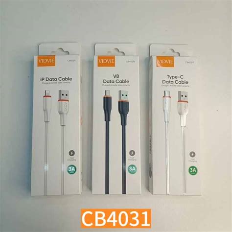 Vidvie Buena Calidad Negro Blanco Pvc Cable Cargador R Pido Cable De