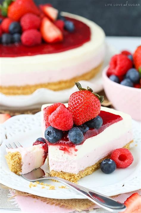 No Bake Berry Vanilla Cheesecake Life Love And Sugar