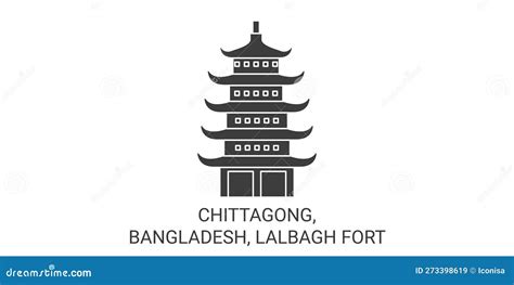 Bangladesh Chittagong Lalbagh Fort Travel Landmark Vector