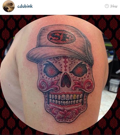 Niners Tattoo Tattoos 49ers Fans Skull Tattoo