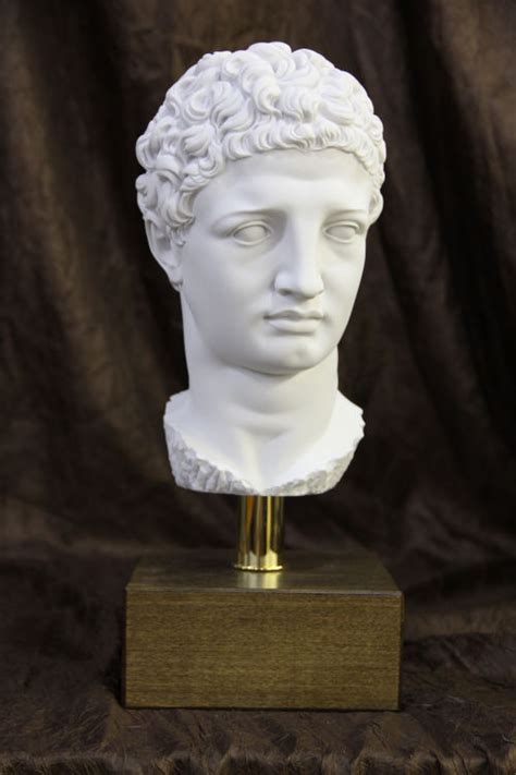 Head of Olympia Hermes on Base Bust Statue