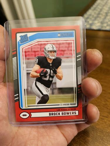 Panini Donruss Rated Rookie Red Press Proof Brock Bowers