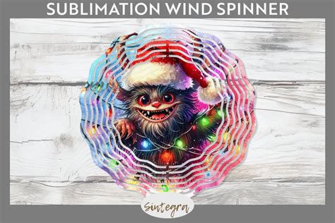 Christmas Krampus V1 Entangled In Lights Wind Spinner PNG