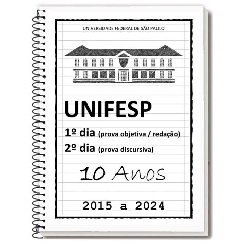 UNIFESP 2024 2025 Apostila de Provas Gabarito Folhas de Redação