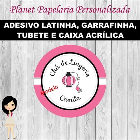 Adesivo Latinha Ch De Lingerie No Elo Planet Papelaria Personalizada Adesivos Infantis