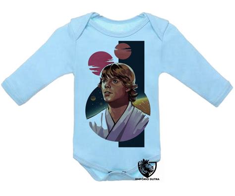 Emporio Dutra Roupa Beb Manga Longa Luke Skywalker Planetas