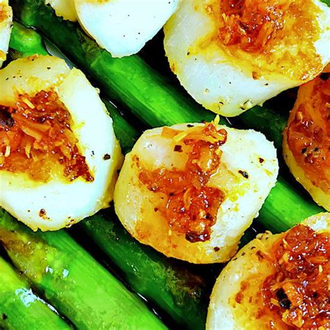 Pan Seared Scallops With Asparagus Stir Fry How To Cook Cantonese Style