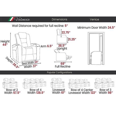 Valencia Theater Seating Valencia Venice Home Theater Seating | Top Grain Genuine Leather 11000 ...