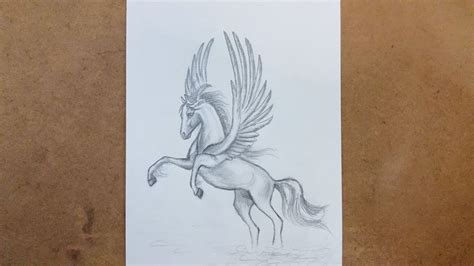 Drawing A Pegasus Step By Step Easy Draw A Pegasus Youtube