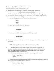 Separation Prelab KEY Docx Pre Lab Exercise KEY For Separation Of A