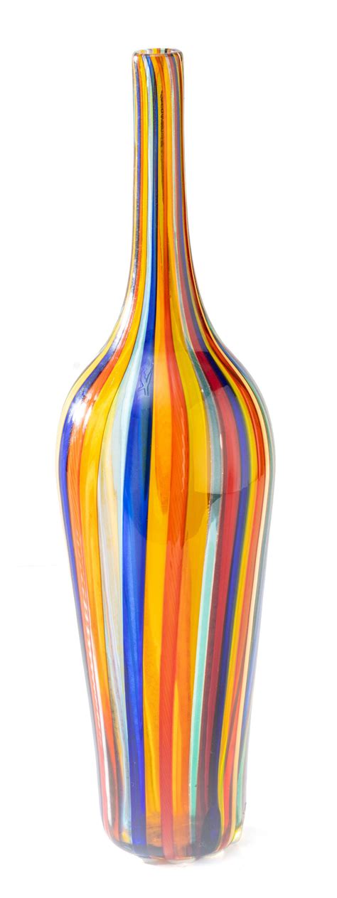 Bid Now Vetri Murano Italian Art Glass Vase H 14 5 Dia 4 September 5 0122 11 00 Am Edt