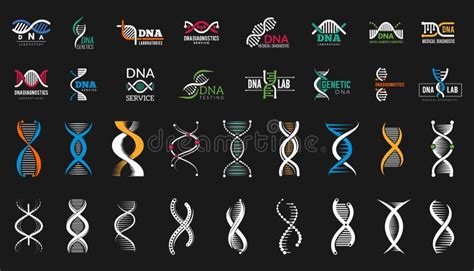 Dna Pictogrammen Etiketten Van Medische Genetische Laboratoria En