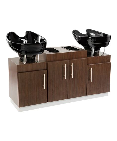 Bali Double Pedestal Shampoo Cabinets With 2 Shampoo Bowlssinks