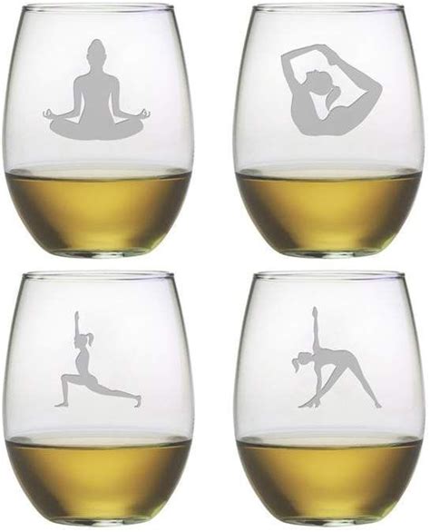 Susquehanna Glass Yoga 4 Piece 21 Oz Stemless Wine Glass Set Diy Wine