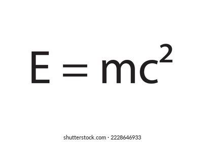 Einstein Formula Einsteins Massenergy Equation Isolated Stock Vector ...