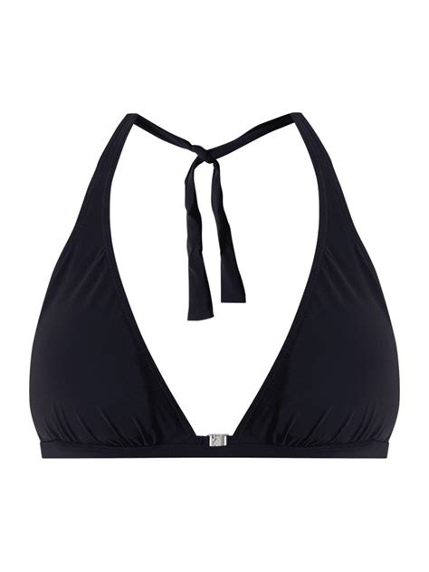 Marc O Polo Bikini Oberteil In Triangel Form Mit Neckholder Marineblau