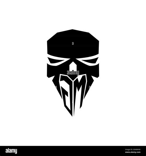 GM Initial ESport gaming logo. Modern head Skull shape template vector ...