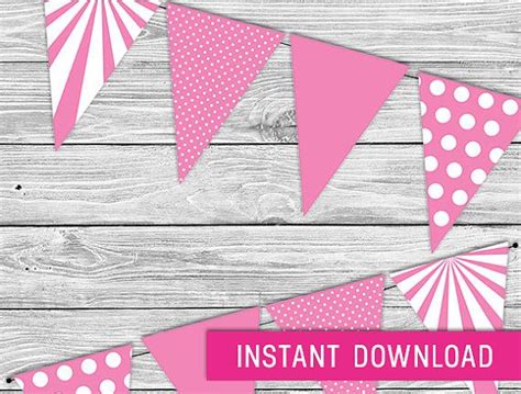 Printable Banner Pink printable banner birthday by PurdyPrintsNYC, $4.99 | Etsy printables ...